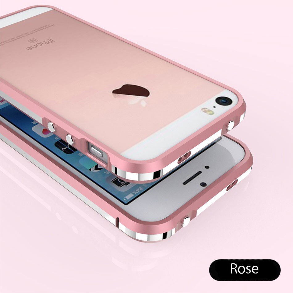 Étui de luxe pour iPhone 5s 5 aluminium pare-chocs antichoc armure housse pour iPhone SE