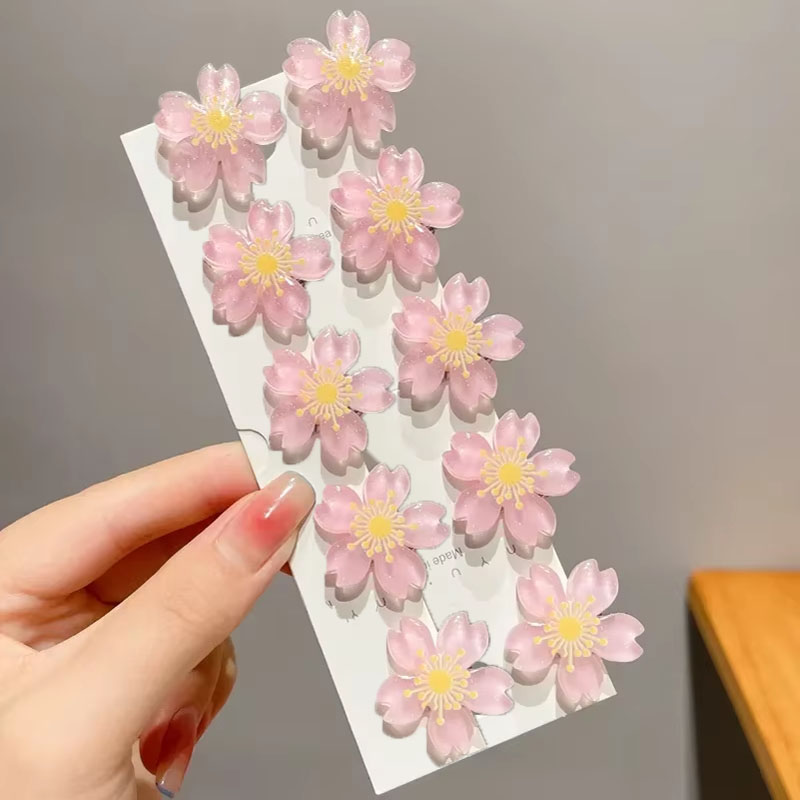 10PCS Flower Princess Girls Lovely Hair Buckle Hairpins Children Headwear Hairgrip Hair Clips Hair Accessories