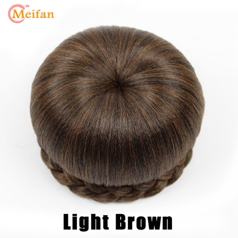 MEIFAN prosto koki dla kobiet włosów pączek rolki wysokiej temperatury włókna syntetyczne włosy doczepiane spinacz w przyrząd robić koka z włosów: 2-30