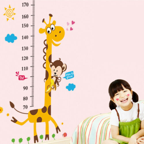 Removable Height Chart Measure Wall Sticker Decal for Kids Baby Room Giraffe