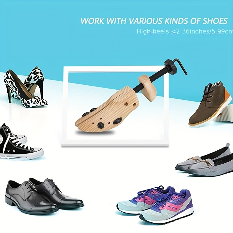 Ensanchador de zapatos para mujeres y hombres, expansor de madera para pies anchos, juanetes o callos, ensanchador de zapatos de madera, 1 ud.