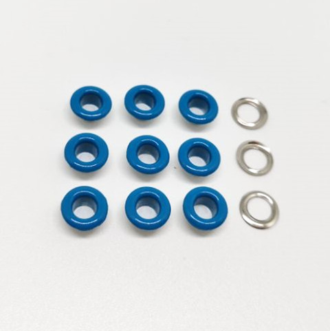 Oeillet métallique pour Scrapbooking, 100 pièces, trou de 4mm, embellissement de bricolage pour vêtements de travail, couture de vêtements: 11 blue