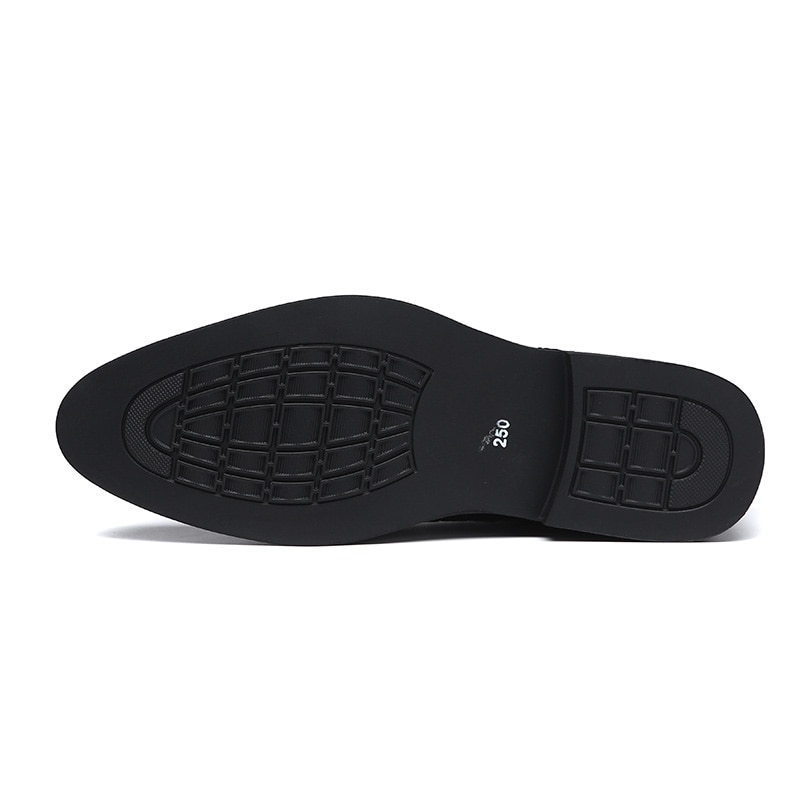 Men Dress Shoes Formal Wedding Leather Shoes Brand Luxury Carved Business Office Men's Flats Oxfords For Men