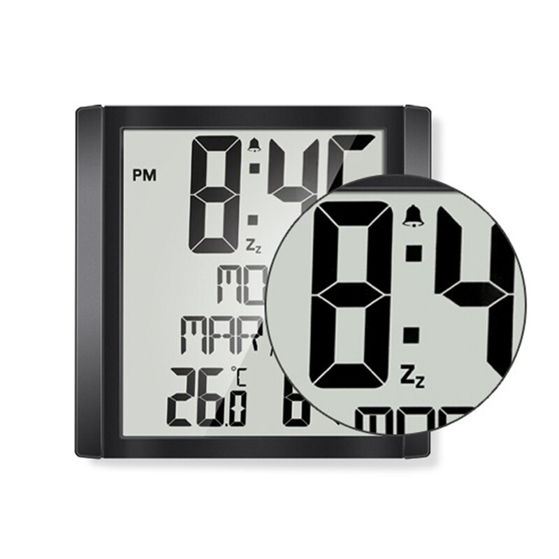 Large Sn Wall Clock Home Temperature and Humidity Meter Alarm Clock Living Room Digital Electronic Clock