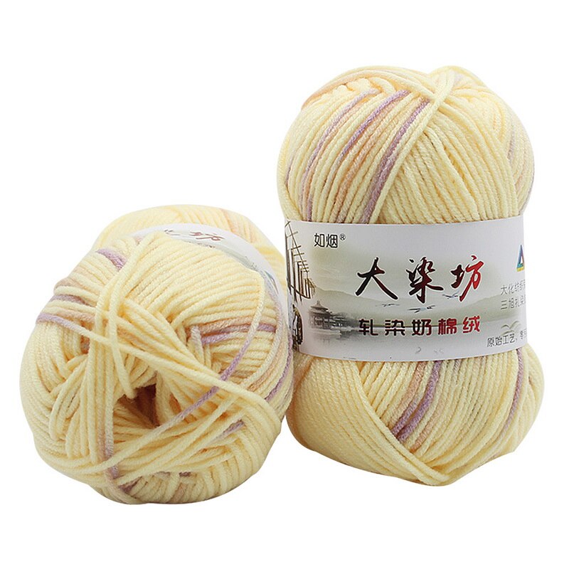 Mælk sød blød bomuld baby strikke uld garn tykt garn fiber fløjls garn hånd strikke uld hækle garn til gør-det-selv sweater