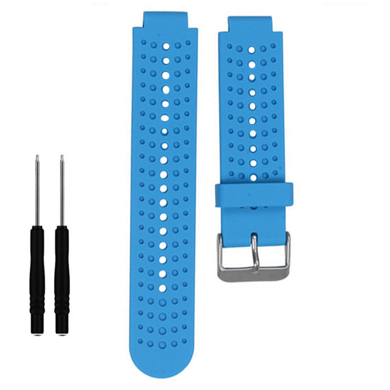 Siliconen Polsband Voor Garmin Forerunner 220 230 235 630 620 735 Xt Smart Horloge Band Armband Sport: sky blue
