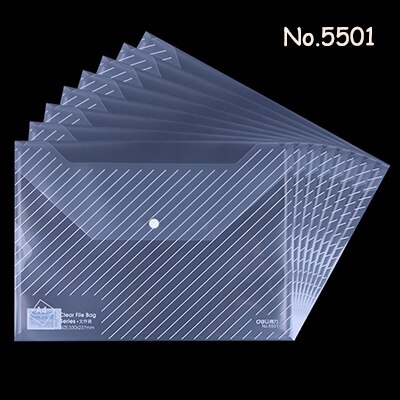 File folder A4 Transparent document bag Rope buckle hasp button classified storage stationery bag Office School 10pcs/lot: 5501