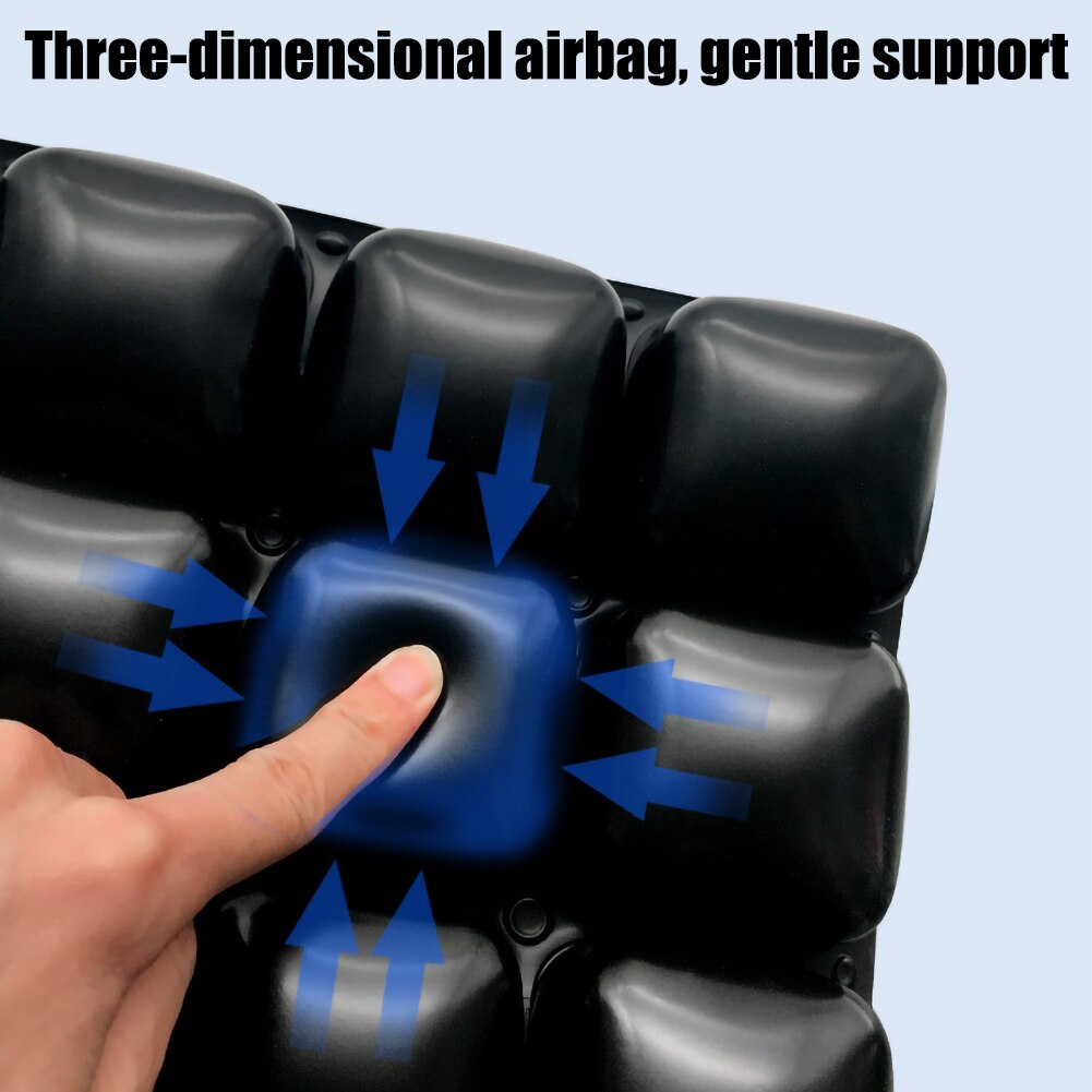 Motorcycle Seat Cushion Inflatable Breathable Non-Slip Seat Reduces Vibration Shock Absorption Seat Cushion Fit for Cruiser