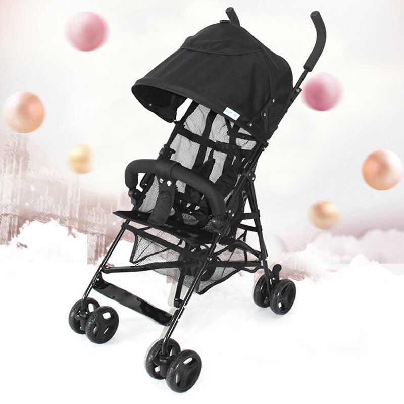 Trolley Lightweight Baby Foldable Outdoor Portable Stroller With Awning Lightweight Four-wheel Cart Cushion