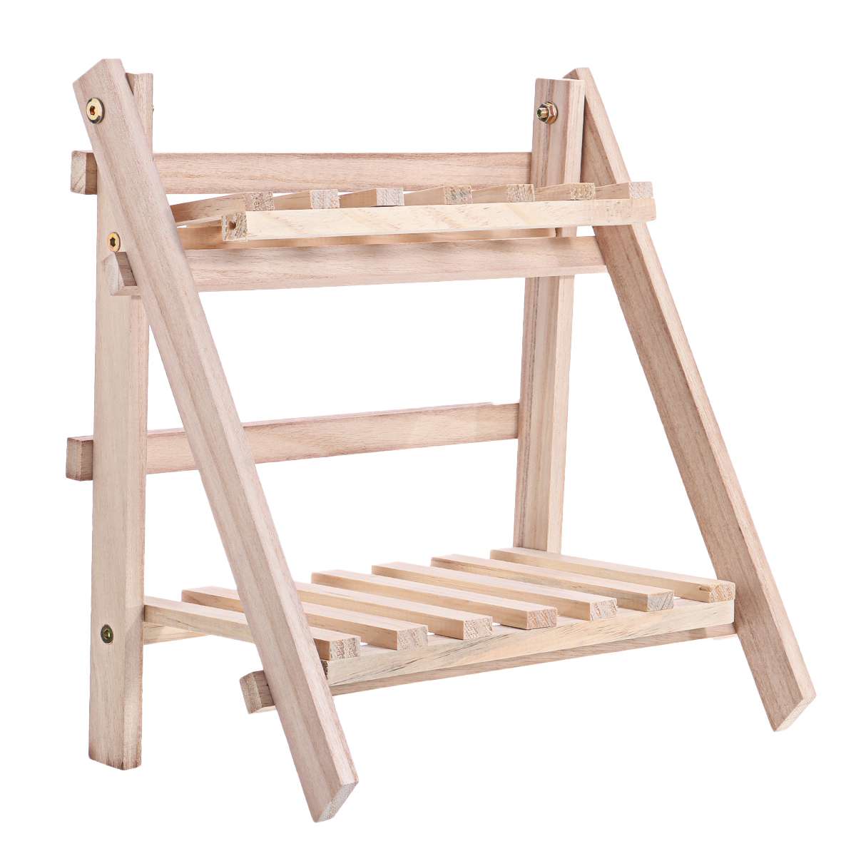 Houten Indoor Outdoor Plantenstandaard 3-Tier 9 Potten Bloemstandaard voor Balkon Tuin Bloem Plank Hoekstandaard Display Plank Rek
