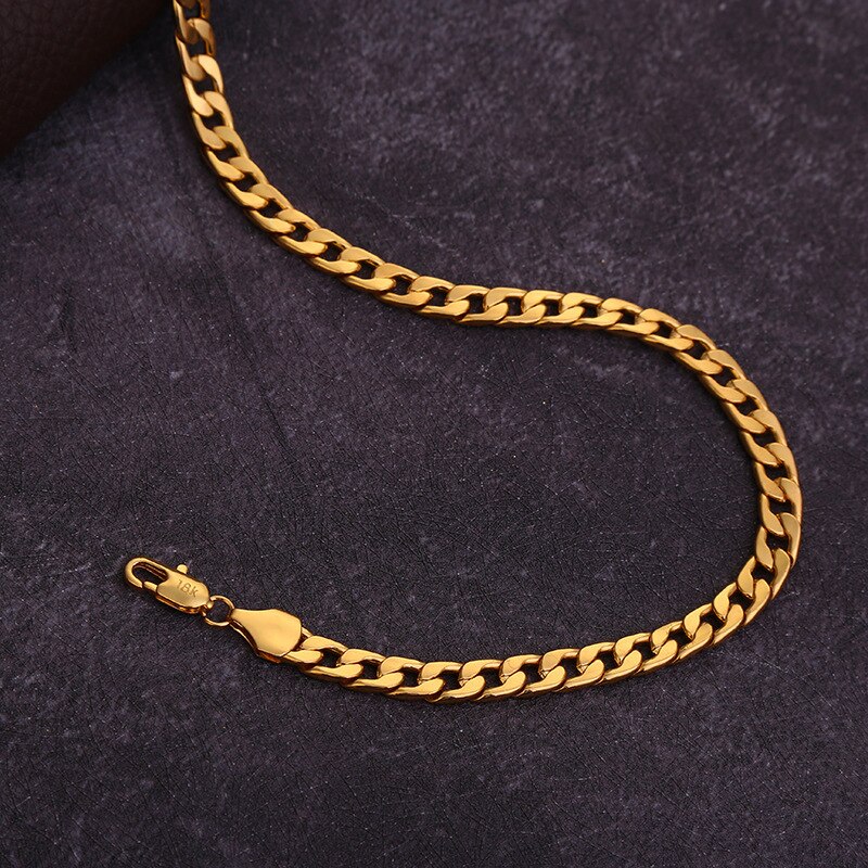 Gold Plating Rvs Ketting Ketting Heren 6Mm Breed Ketting Voor Diy Sieraden Materialen Handgemaakte Levert 40-76cm