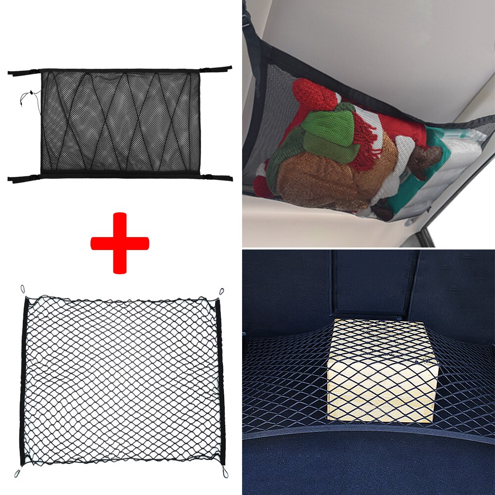 Filet de rangement pour plafond de voiture, filet de rangement pour plafond de voiture, sac de rangement en Nylon, filet de rangement Portable pour intérieur de voiture