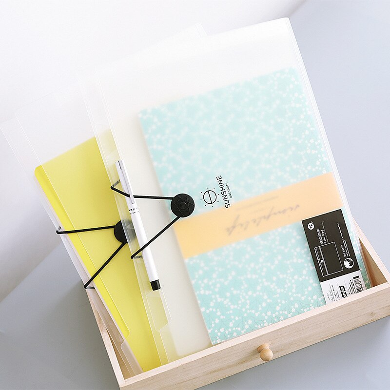Office folder File organizers 5/8/12 layers binder Document organizer File folder A4 Fashinable Frosted Clear Cover