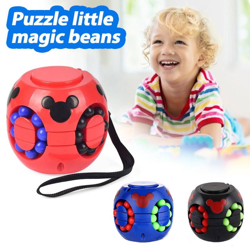 Decompression Artifact Childrens Educational Brain Development Toy Finger Gyro Small Magic Bean Cube Kids Toys