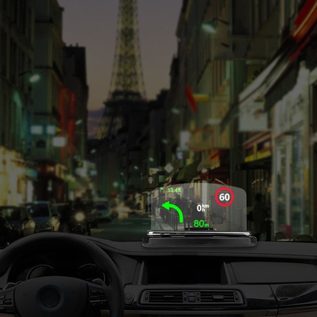Voiture Hud tête haute affichage Navigation voiture Hud téléphone Gps Navigation Image réflecteur soutien sans fil charge