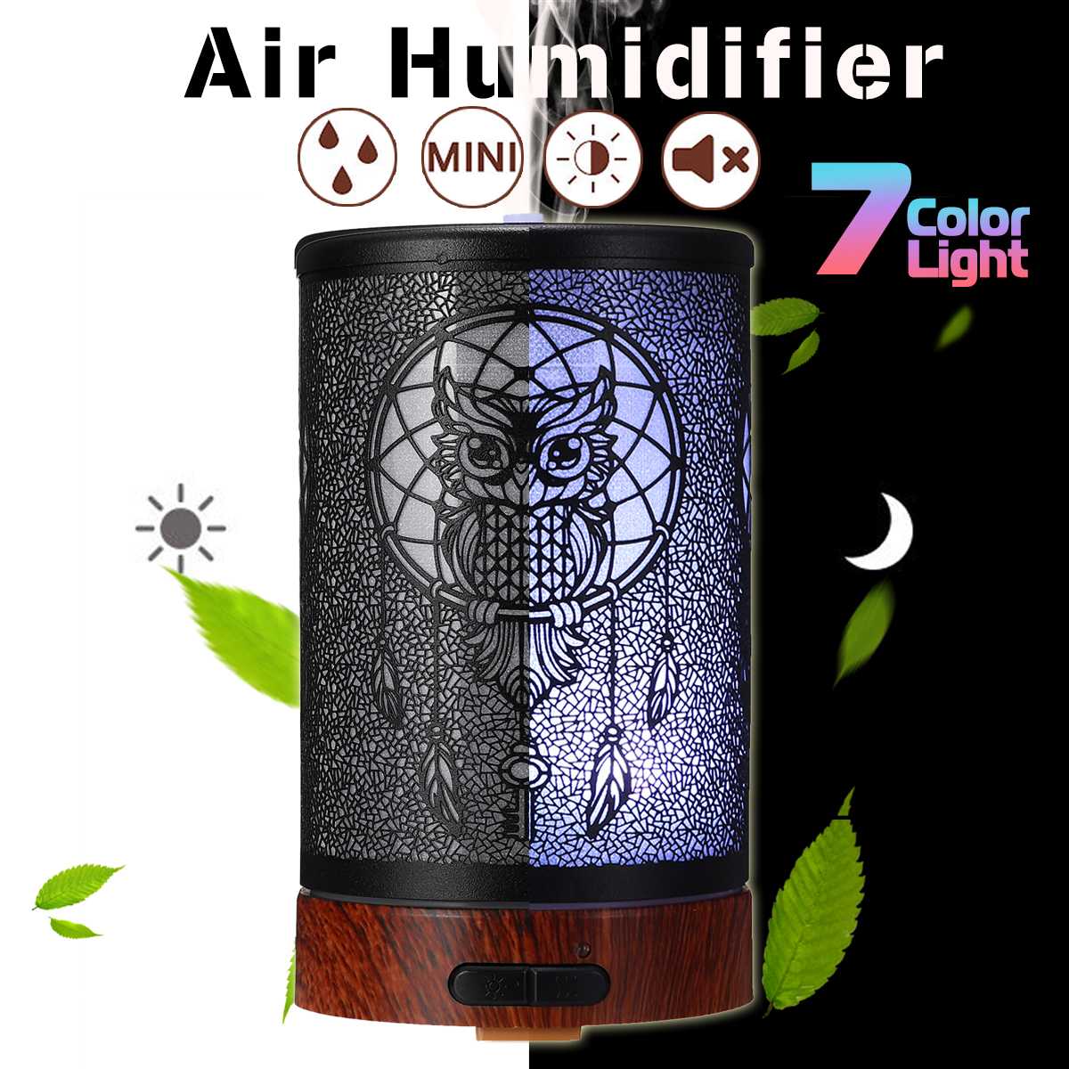12W 100ml hibou modèle Intelligent lampe à LED huile essentielle humidificateur Air aromathérapie diffuseur purificateur silencieux fer brumisateur