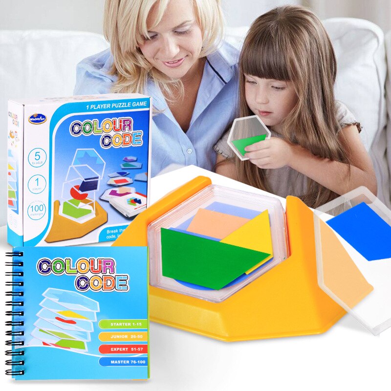 Kleur Leuke Puzzel Games Tangram Puzzel Boord 100 Uitdaging Puzzel Speelgoed Kinderen Ontwikkelen Logic Ruimtelijke Redeneren Vaardigheden Speelgoed