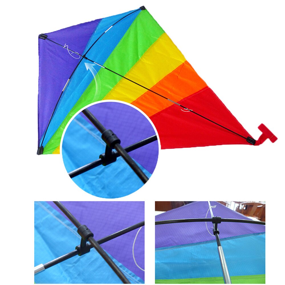 Kite voor Kinderen Volwassenen Flyer Regenboog Vliegers Beste Strand Zomer Outdoor Speelgoed Duurzaam Nylon Kite