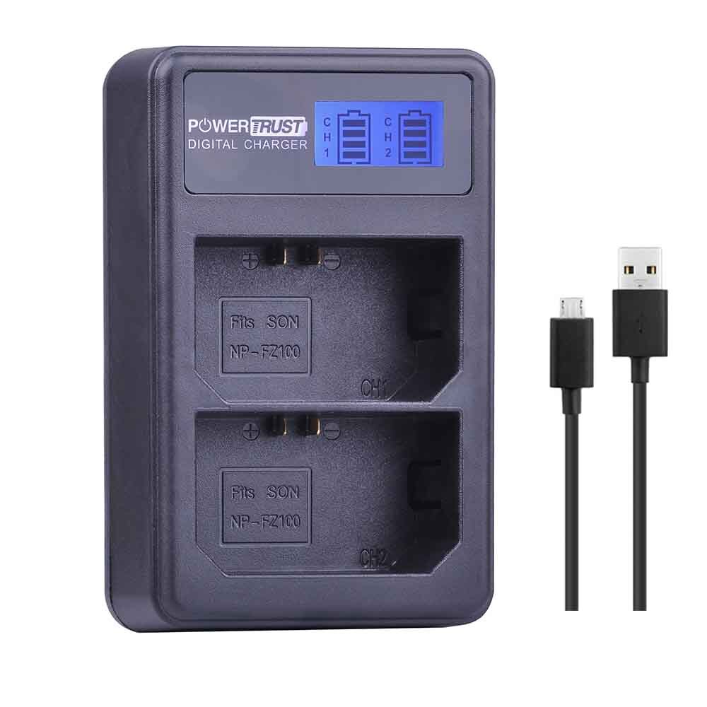 2x NP-FZ100 NP FZ100 NPFZ100 Camera Battery + LCD Dual Charger for Sony BC-QZ1 Alpha 9 9R A9R 9S ILCE-9 A7R A7 III ILCE-7M3: Charger