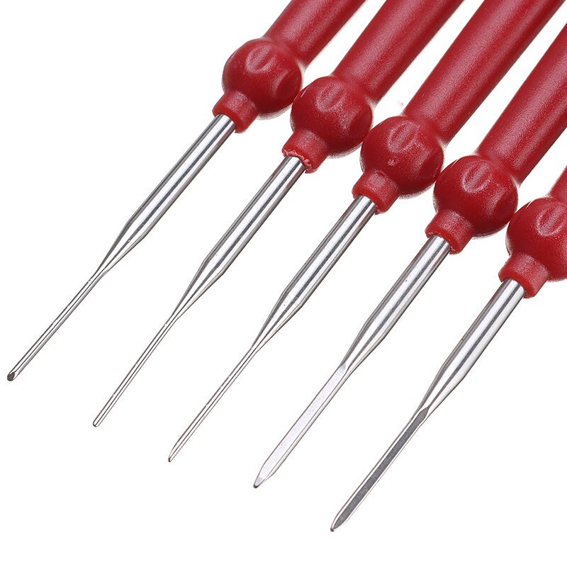 5pcs/Set Car Cable Wire Terminal Socket Plug Pin Removal Dismount Kit Crimp Connector Extractor Release Pin Cars Repair Tools