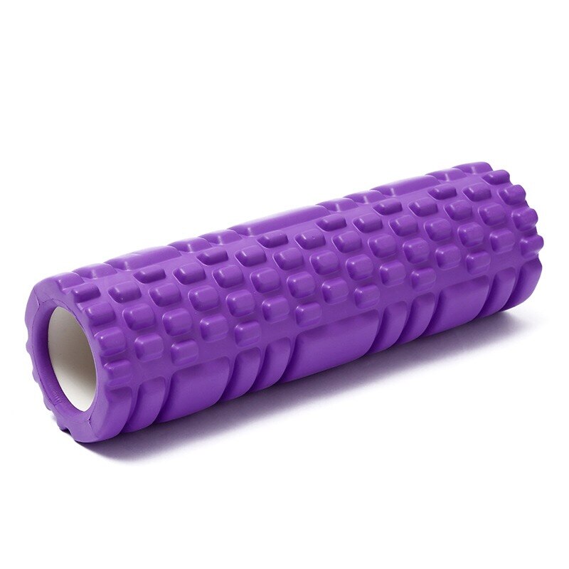 Varillas de maza de columna de yoga de , palos de espuma que mantienen los palos de masaje, palos de eje, fascia deportiva, músculos para relajar los rollos de espuma: Púrpura