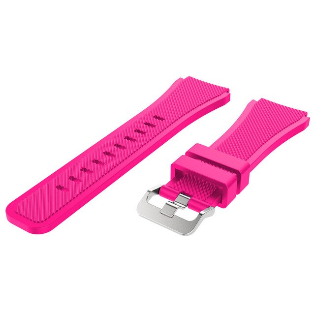 Til galaxy ur 46mm rem til samsung gear  s3 frontier classic 22mm urbånd gummi silikone armbånd huawei ur gt rem: Barbie lyserød