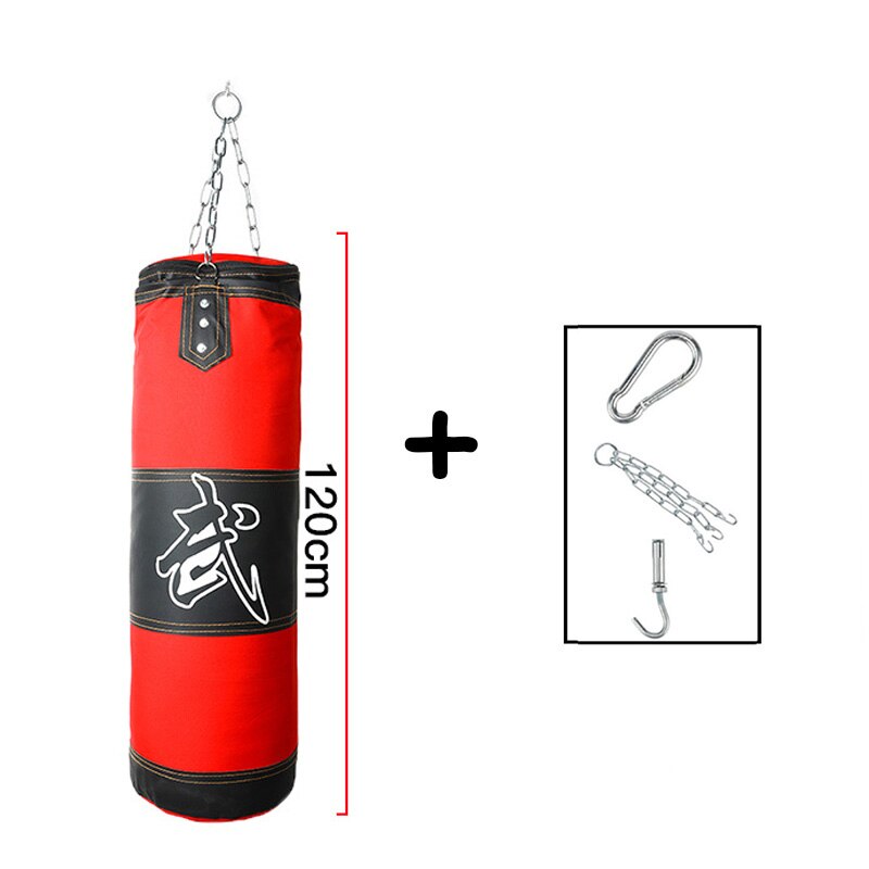 Träning fitness mma boxning boxningssäck set hängande boxning ihålig sandsäck tung muskulation boxningshandskar + handled: 120-1