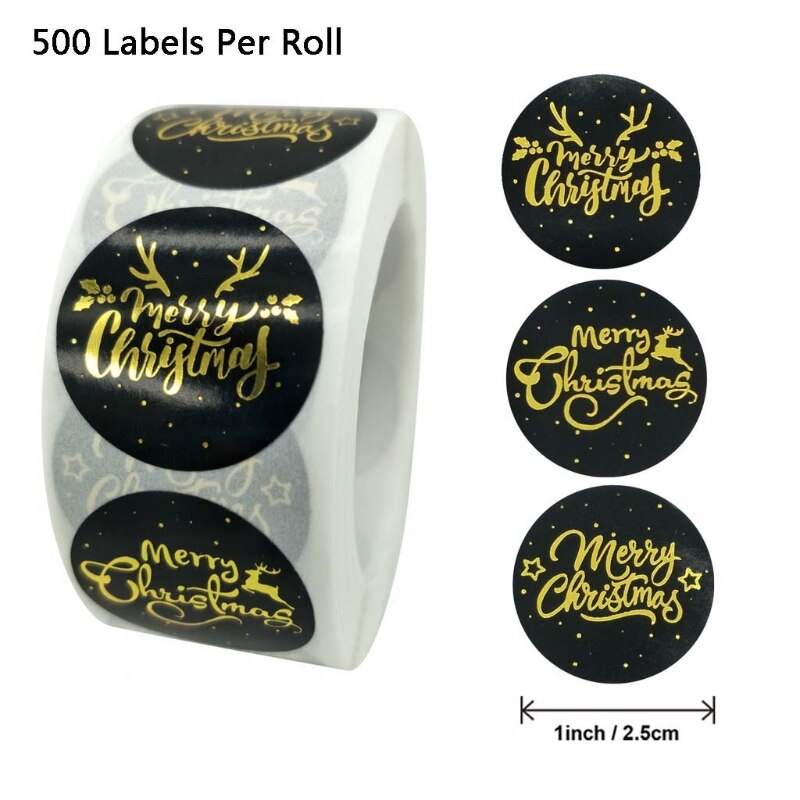 250 stk. klæbende julenavnemærker xmas klistermærker forseglingsetiketter dekor  k43d: 3838-k17