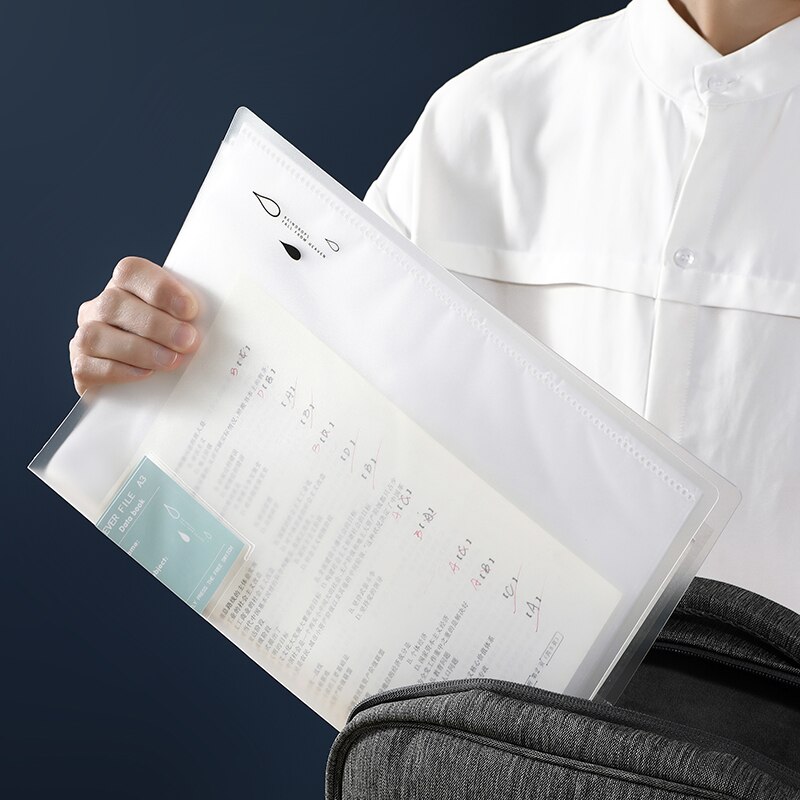 Transparent Folder 80 Pages PP Document Bag A3 Folder Office Supplies File Booklet Multi-layer Students Test Paper Storage Bag
