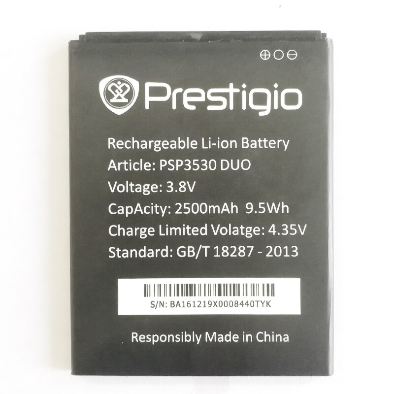 2500 Mah PSP3530 Vervangende Batterij Voor Prestigio Muze D3 E3 F3 Psp 3530 Duo PSP3531 PSP3532 Duo Muze A7 PSP7530 Duo