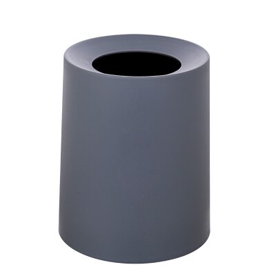 Plastic Trash Can Bathroom Waste Bin Toilet Dustbin Garbage Bin Double-layer Recycling Bucket Garbage Bin: Dark Gray