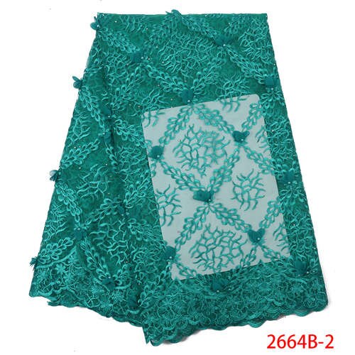 Afrikansk blonde stof 3d blomster blonde stof smuk applikation broderi med sten til kjoler  ks2664b-1: 2664b 2