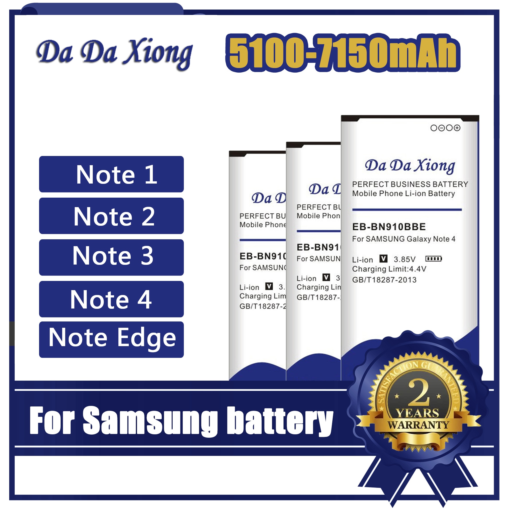 Hoge Capaciteit Batterij Voor Samsung Galaxy Note Edge 2 3 4 Telefoon Vervanging Batterijen N910H N910A N9150 N915K N7100 E250 n9000