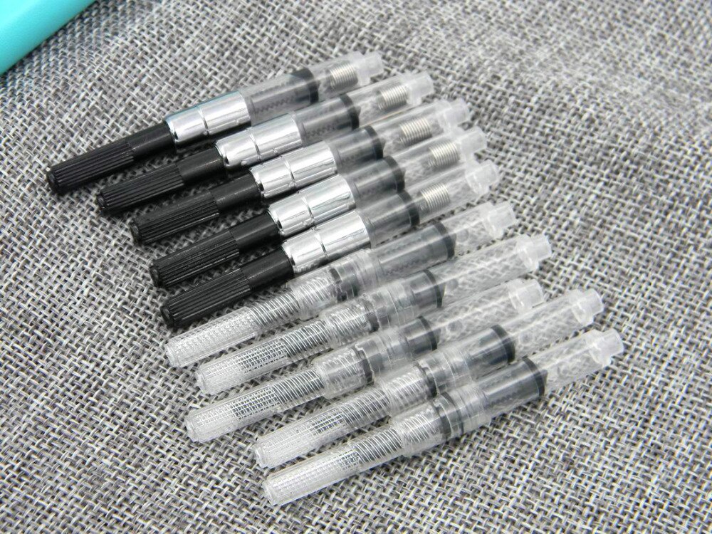 5 st Transparante of 5 st zwart 2.6 MM standaard metalen pen INKT vulling converter