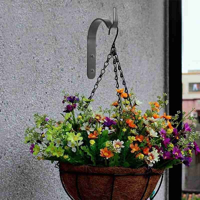 4 stk vægkroge med skruer j-formet sort metal krog beslag til tøj opbevaring have retro plante dekoration hængende bøjle
