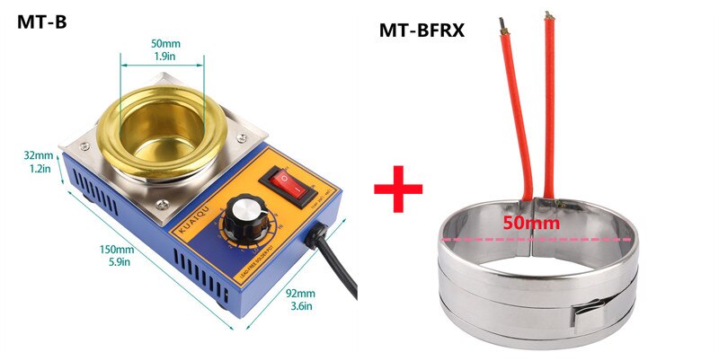 Élément chauffant pour Pot à souder, Machine à souder, four à étain, bain à dessouder, élément chauffant en céramique pour fer à souder: MT-B-BFRX