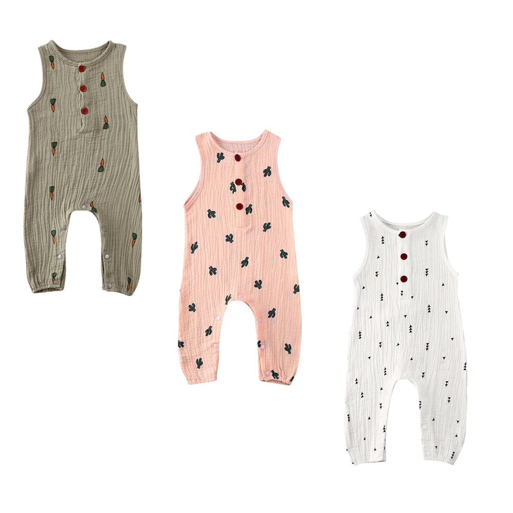 0-24M bebé niñas niño chico chaleco sin mangas mameluco trajes de verano ropa