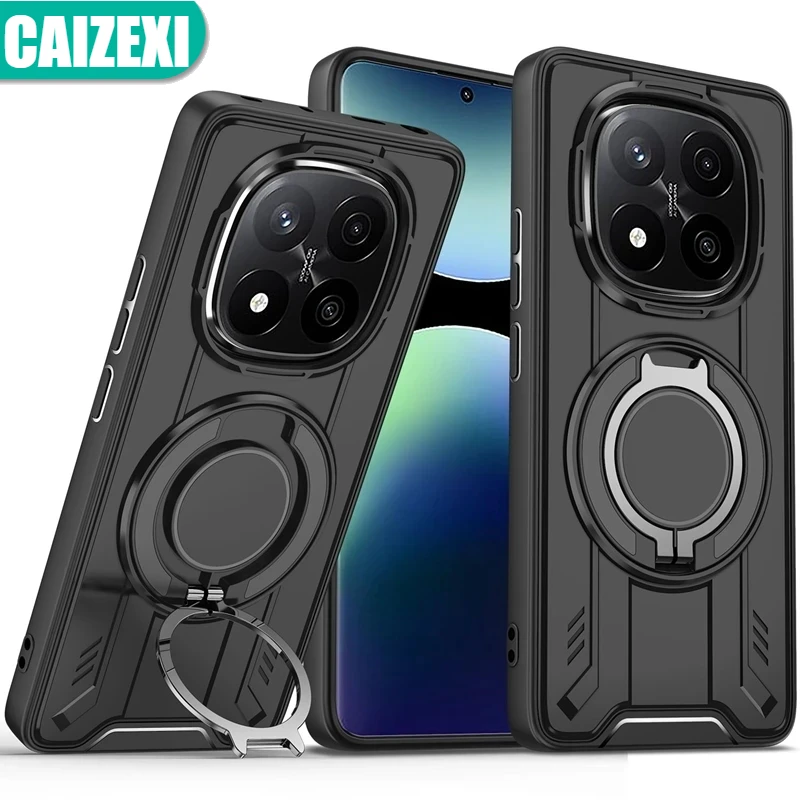 Magsafe – coque de chargement magnétique sans fil, étui de luxe pour Xiaomi Redmi Note 13 14 Pro 4G 5G Pro + Plus, Protection de caméra, housse PC