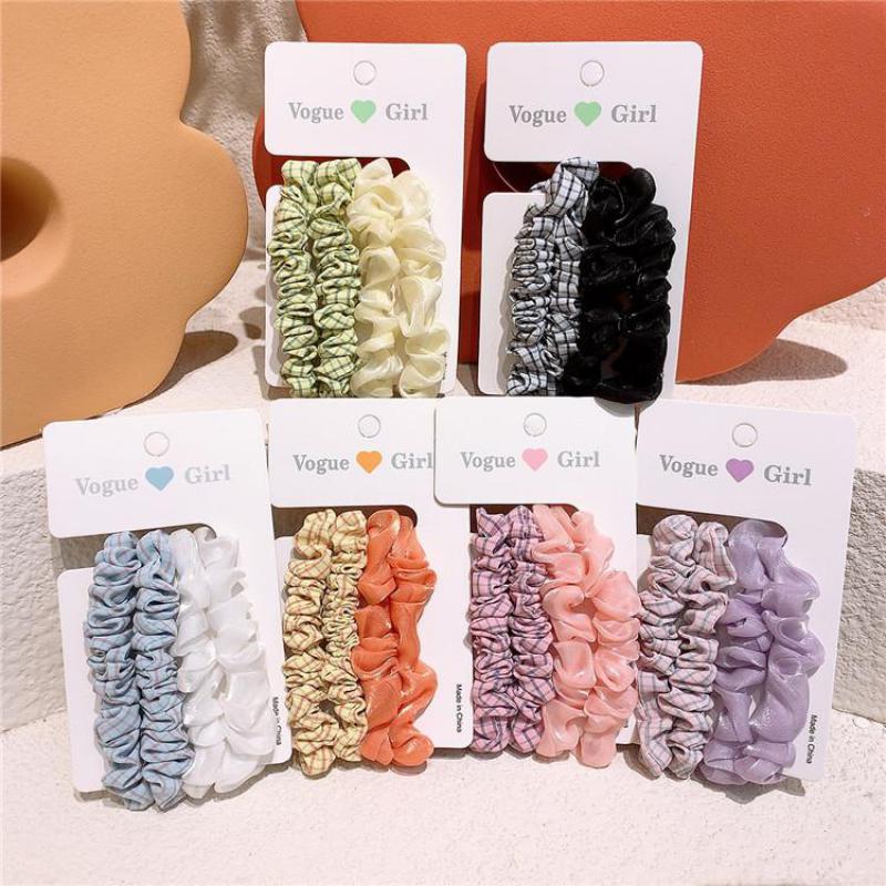Elástico plisado bandas para el cabello para las niñas accesorios para el pelo Pelo anillo de cuerda de cabeza de pelo de niños herramientas de peinado el pelo con tocado