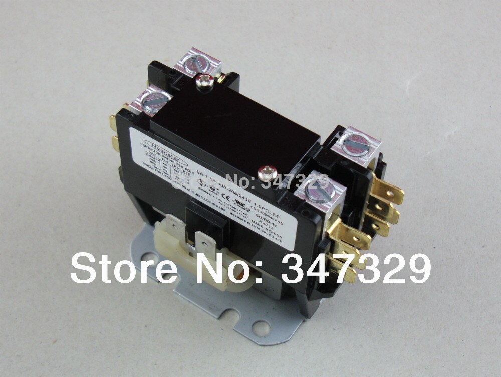 Hvacstar SA-1.5P-40A-240V Definite Purpose Contactor 1.5Pole 40FLA 240V AC Coil , DP Contactor, Air Conditioner Contactor