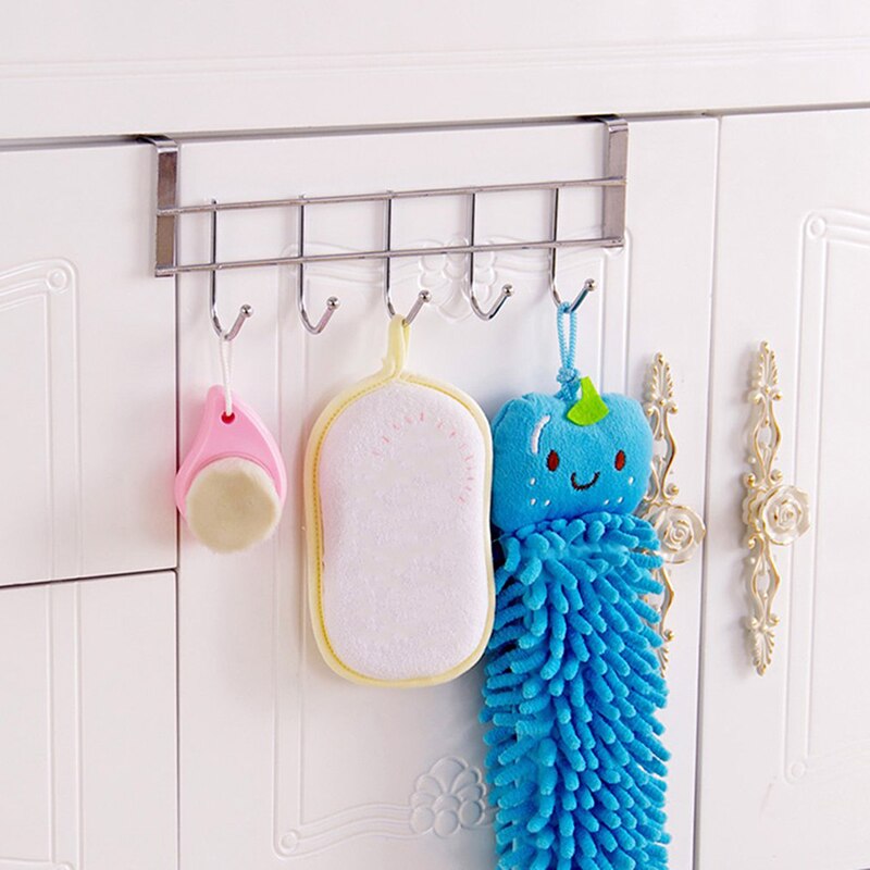Colgador multiusos para ropa de cocina, 1 Uds., con gancho para la puerta, soporte organizador para el baño y el hogar