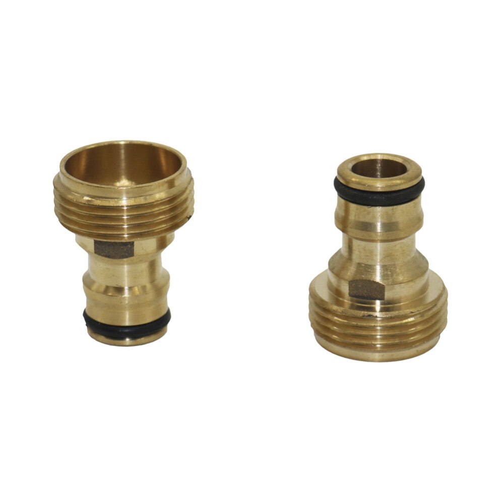 2Pcs 3/4 Inch Male Thread Copper Quick Connectors Joints Car Washing Tube Fittings Home Garden Homebrew Watering Irrigation Tool