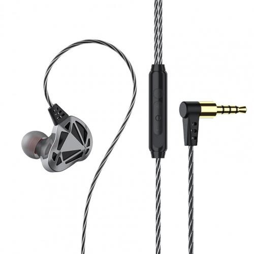 F5 Hollow Subwoofer Heavy Bass Volume Control Anti-Noise Earphones With Mic Setro In-Ear Wired Headset For Xiaomi Huawei: Gun Color