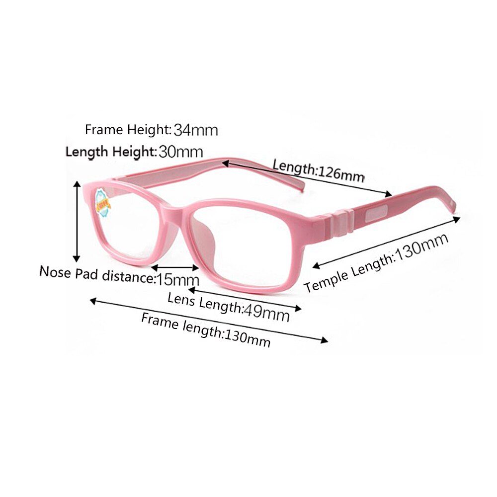 49-15-130mm Anti-blue light lens Children Glasses Frames Cute Flexible Soft Detachable Vision Glasses Children Kids Eyewear