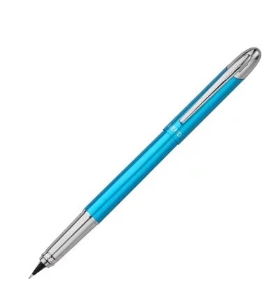 Hero 001 – stylo-plume à encre métallique, avec une pointe à 360 degrés, pointe réversible de couleur bleue, papeterie fournitures scolaires et de bureau