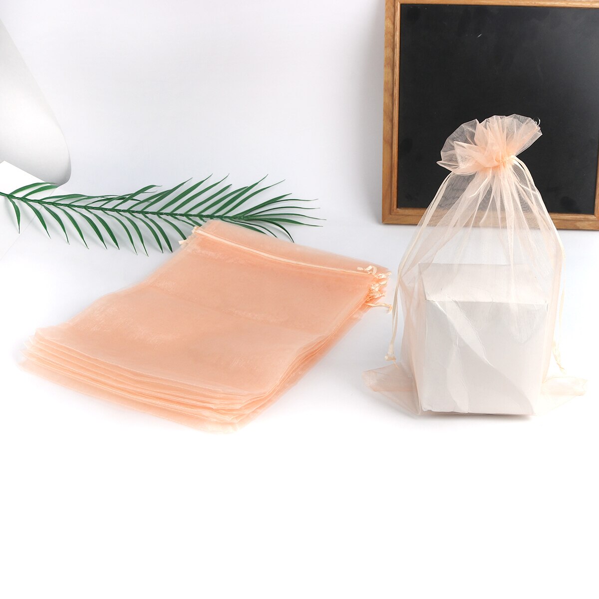 Doreenbeads 10Pcs 30*20Cm Big Size Organza Trekkoord Tassen Rechthoek Sieraden Verpakking Tassen Wedding Party Gunsten Cadeaus zakjes: 11