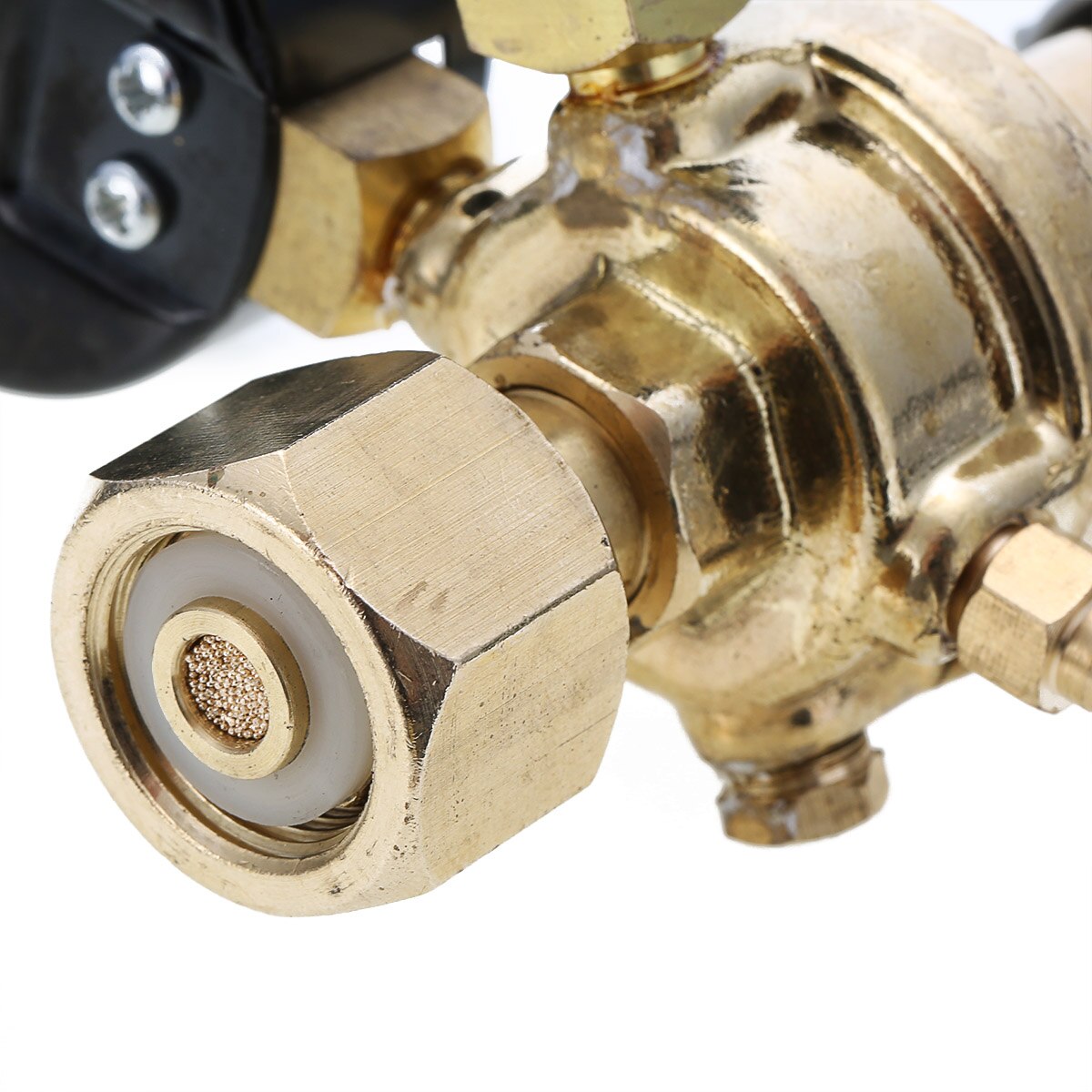 Argon CO2 Pressure Reducer Copper Mig Tig Flow Meter Flow Control Valve Dual Gauge Welding Regulator