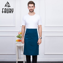 7 kleuren Mannen Vrouwen Pure Kleur Verstelbare Chef Werk Uniformen Accessoires Keuken Koken Food Service Effen Schort met Een Pocket