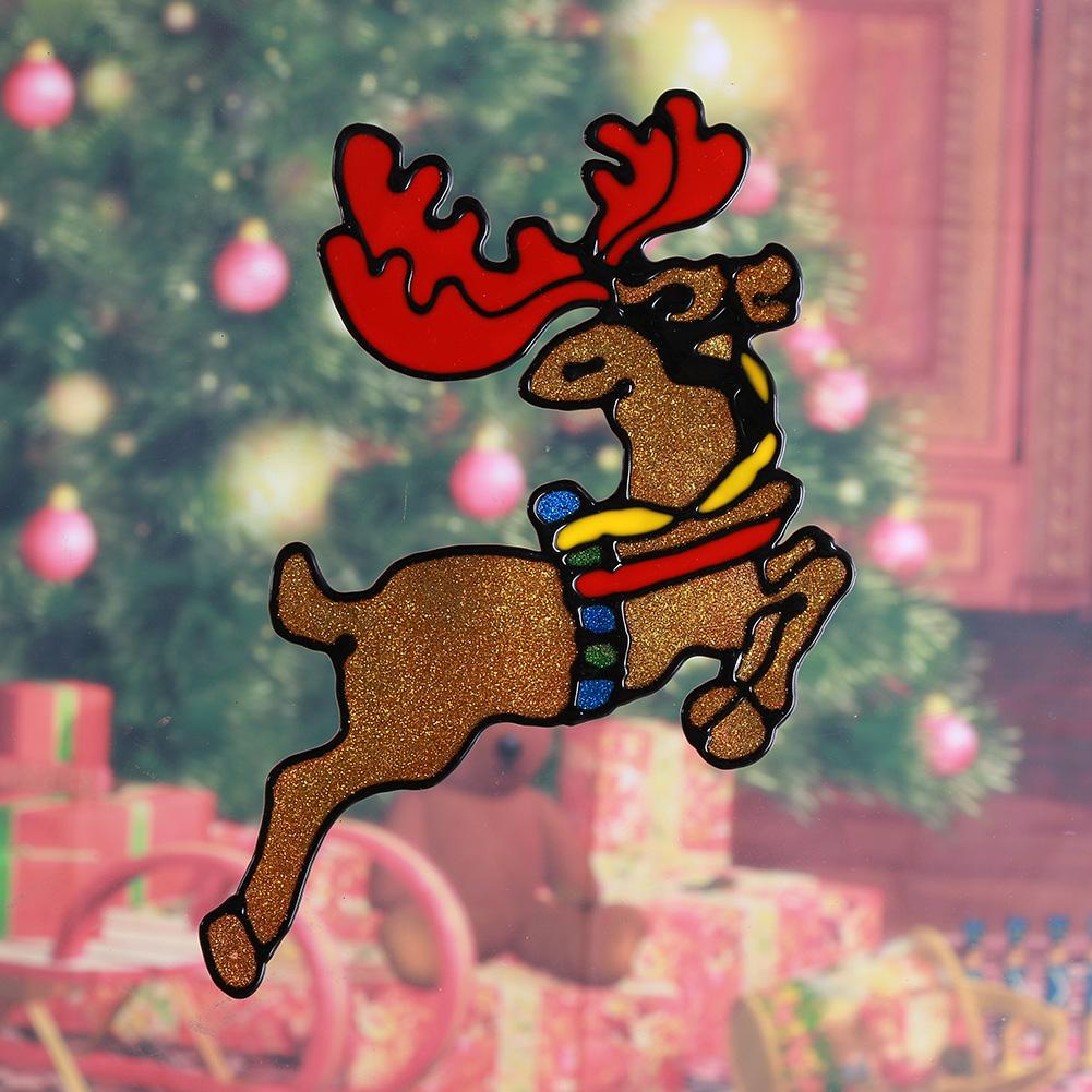 Siliconen Glas Stickers Grote Raam Deur Muur Geplakt Xmas Ornamenten Decor