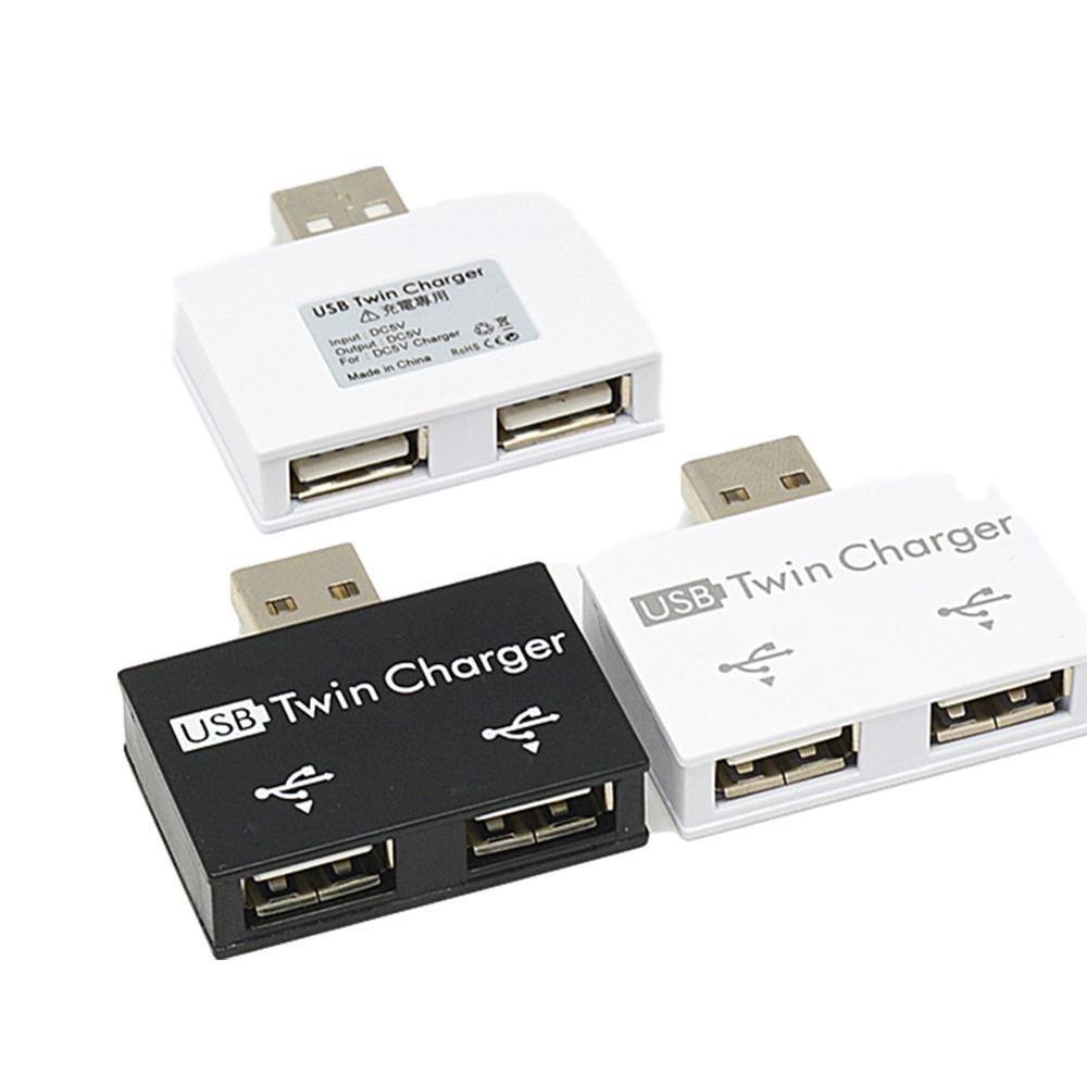 Mini USB Hub to 2 Port Charger Hub USB 2.0 Adapter USB Splitter for Phone Tablet Computer Mouse Keyboard